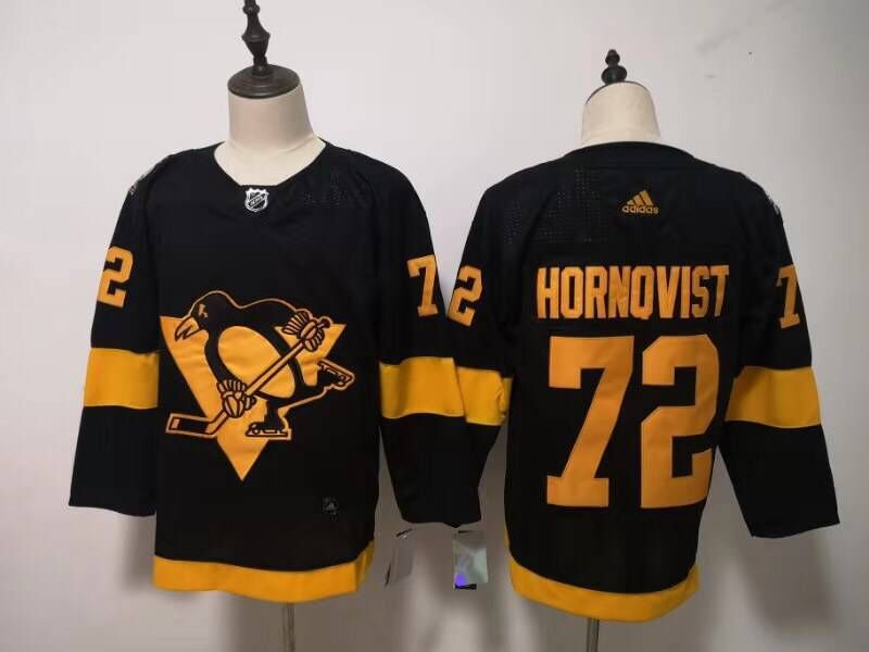 Men Pittsburgh Penguins 72 Hornqvist Black Adidas Third Edition Adult NHL Jersey